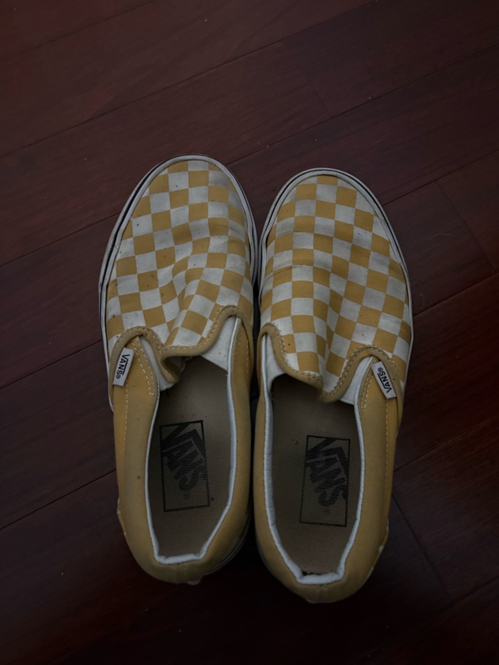 Vans Kids Slip-On Checkerboard Sneakers - Yellow & White